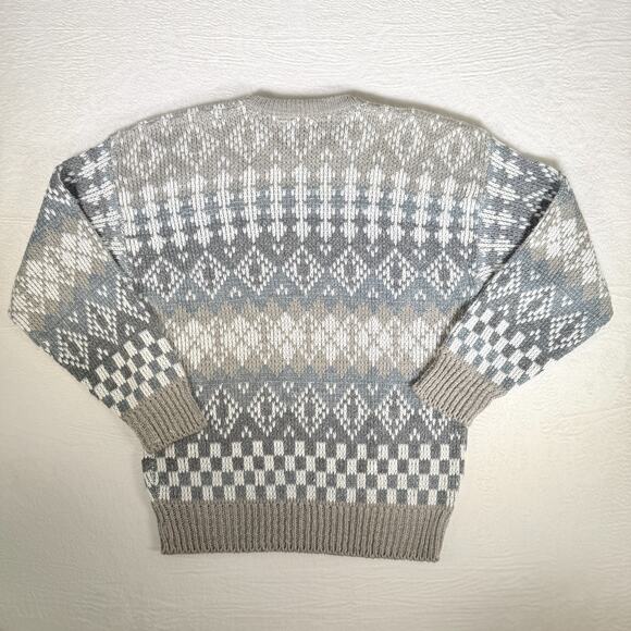 Stefano Man Sweater Crewneck L Retro Vtg Grandpacore Grunge Indie Nerd Academia - Picture 3 of 6